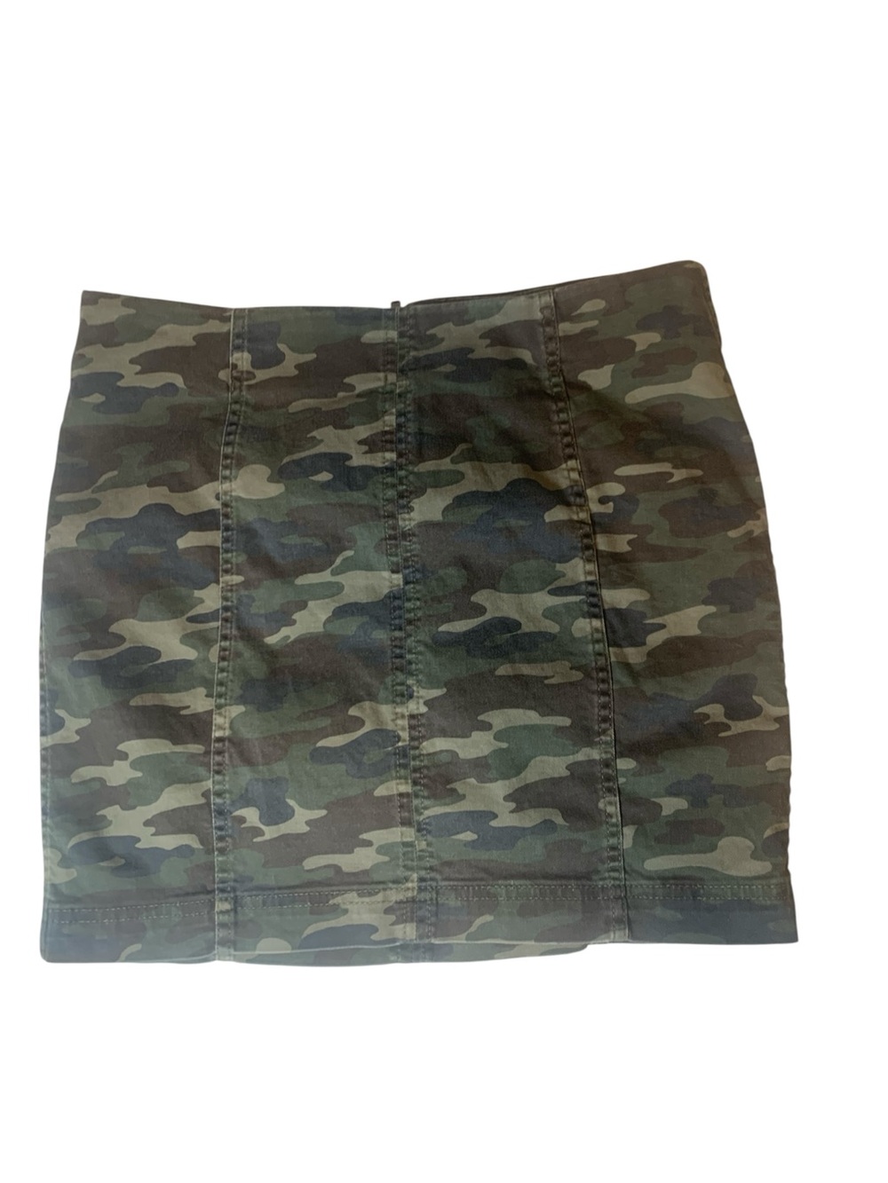 Free People Camo Panel Mini Skirt - Olive Green Ladies Sz 10